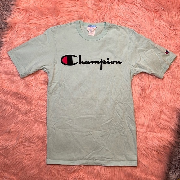 Champion‎ Woman’s Short Sleeve Teal Blue T Shirt Size Small - Picture 1 of 6